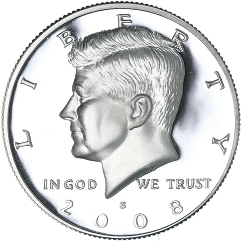 2008 S Kennedy Half Dollar Gem Deep Cameo 90% Silver Proof See Pics Z370 Cover
