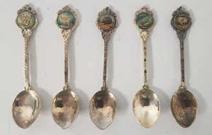 Vintage Souvenir Australia Stuart Spoon Silver Plated Spoon Collectible Set Of 5 - Picture 1 of 9