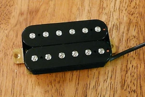 HIGH OUTPUT BRIDGE HUMBUCKER PICKUP BLACK ALNICO 2 MAGNETS 4 FOUR CONDUCTOR WIRE - Picture 1 of 3