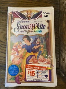 Snow White and the Seven Dwarfs VHS Video Sealed Walt Disney's Masterpiece - Picture 1 of 5
