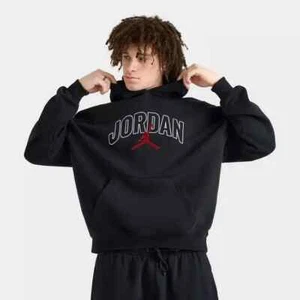 Air Jordan Brooklyn Fleece Oversized Mens Pullover Hoodie IB7241-010 Black L NWT - Picture 1 of 6