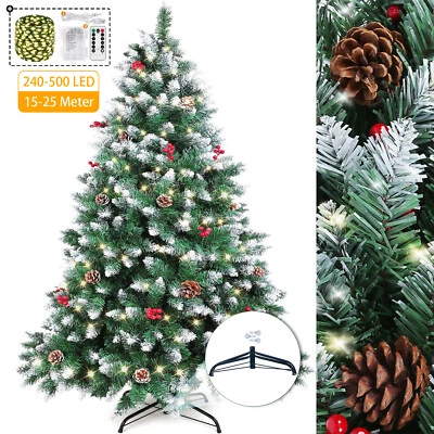 künstlicher Weihnachtsbaum Tannenbaum Christbaum Schnee Weihnacht Baum Mit LED - Bild 1 von 4