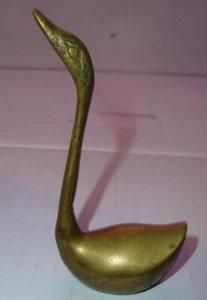 Vintage RUSS massiver Messing Schwan Ring Halter - Bild 1 von 3