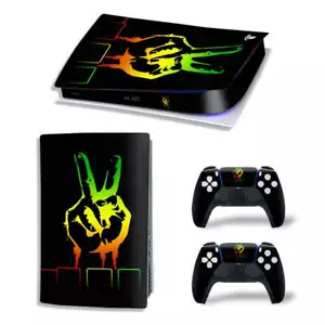 Vinyl Peace Design Skin Decal Sticker for PS5 Console Controllers - Disk Version - Picture 1 of 1