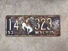 1953 - WYOMING - LICENSE PLATE