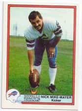 1980 Bells Buffalo Bills Nick Mike-Mayer Football Card Temple Owls