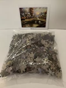 Thomas Kinkade "Sunset On Lamplight Lane" Boxless 750pc Puzzle Bridge *NEW* - Picture 1 of 4