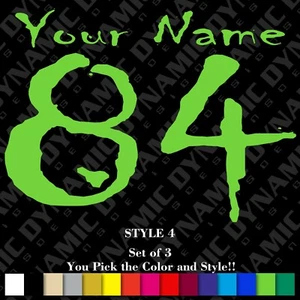 MOTOCROSS NUMBER PLATE DECALS CUSTOM NAME MX STICKERS ATV BMX RACE DIRT BIKE AMA - Picture 1 of 7
