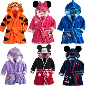 Kids Bathrobe Mickey Minnie MouseSleepwear Dressing Gown Robe Girls Pyjamas Pjs廾 - Picture 1 of 14
