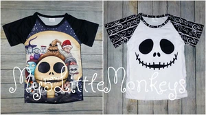 NEW Boutique Jack Skellington Nightmare Before Christmas Boys Short Sleeve Shirt - Picture 1 of 4