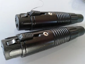 2x XLR STECKER original MONACOR XLR-707 Top-Qualität Metallgehäuse, kein China!! - Picture 1 of 3