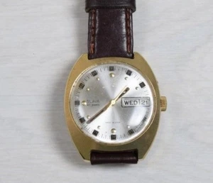 Vintage Collectible USSR SLAVA 27 Jewels Automatic Wristwatch Watch Gold Plated - Picture 1 of 10