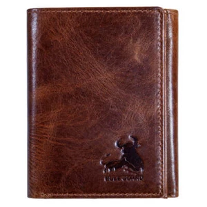 Bull Guard RFID Genuine Leather Trifold Wallets For Men ID Window, Secret Pocket - Picture 1 of 7
