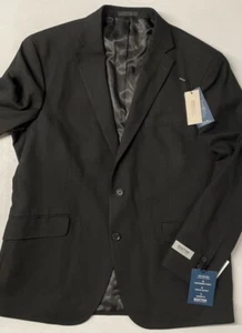Kenneth Reaction Techni-Cole Flex Coat Suit Jacket Men's 44 REG BLACK Modern Fit - Picture 1 of 11