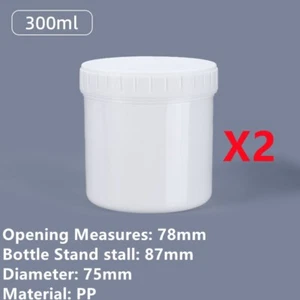 Plastic Paint Cans Jars Storage Screw Seal Lid 300ML for Coatings Inks Cans UK - Picture 1 of 10