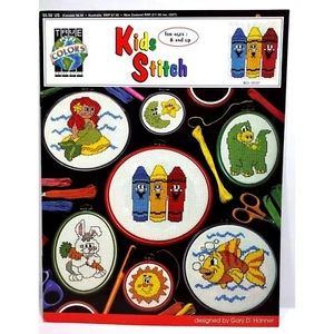 True Colors leaflet BCL-10137 Kids Stitch Counted Cross Stitch patterns vintage - Picture 1 of 4