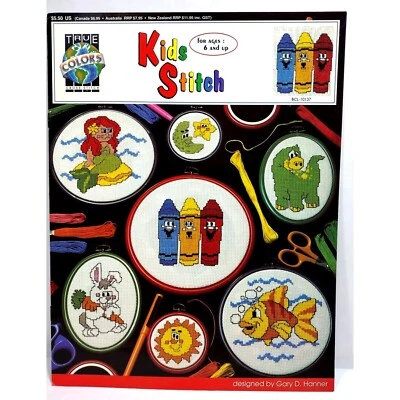 True Colors leaflet BCL-10137 Kids Stitch Counted Cross Stitch patterns vintage - Image 1 of 4