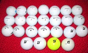 Lot of 25 Used Golf Balls - Assorted Brands, Models, Colors - Picture 1 of 8
