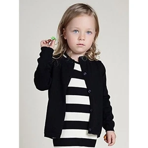 BCBGirls Baby Girl Button Front Logo Cardigan in Black 2T MSRP $36 - Picture 1 of 4