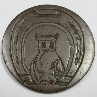 1835 Classic Head Half Cent 1/2c Love Token Owl US Coin #58023 - Image 1 of 4