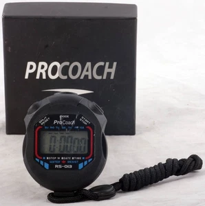 ProCoach RS-013 Sports Stopwatch Timer Water Resistant Split-Reset Date & Time - Picture 1 of 5