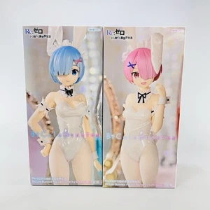 Re:ZERO Starting Life in Another World BiCute Bunnies Rem Ram white set figures - Picture 1 of 7