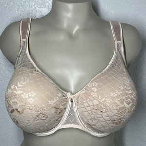 Empreinte Melody Seamless Underwired Bra 42E Lace Pink Gold Un-padded Floral - Picture 1 of 17