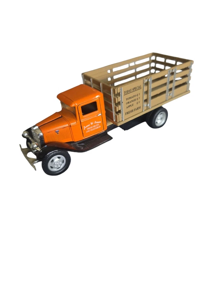 TINS TOYS 1934 Ford BB-157 Fruits Vegetables TRUCK 1:43 Orange/black - Image 1 of 4