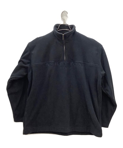 BURBERRY LONDON Giacca in pile mezza zip nero taglia L