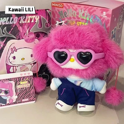 MINISO Hello Kitty Serie POP STAR Brillo Oculto Peluche Colgante Arte Juguete Regalo Caliente Foto 1 de 4