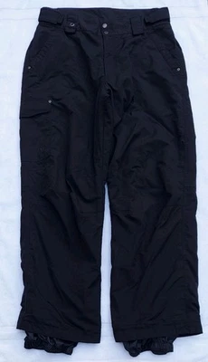 Men's Black Ski Snowboard Pants White Sierra Waterproof Adj Waist 32/38x31 Large - Image 1 of 4
