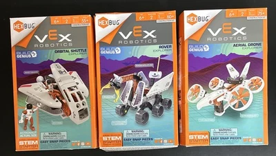 Lot of 3 HEX BUG VEX ROBOTICS Space Explorer STEM Construction Kits Age 6+ NEW - Image 1 of 4