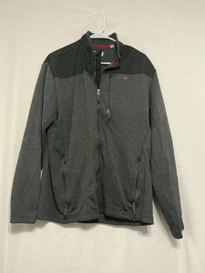 Men's Orvis Gray Long Sleeve Medium Weight Zip Up Jacket Sz L - Picture 1 of 4