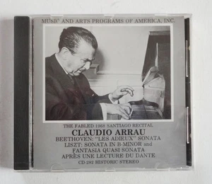 CD Claudio Arrau The Fabled 1968 Santiago Recital Music & Arts CD-282 Beethoven - Foto 1 di 3