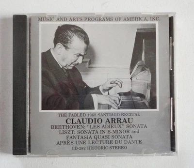 CD Claudio Arrau The Fabled 1968 Santiago Recital Music & Arts CD-282 Beethoven — 第 1/3 张图片