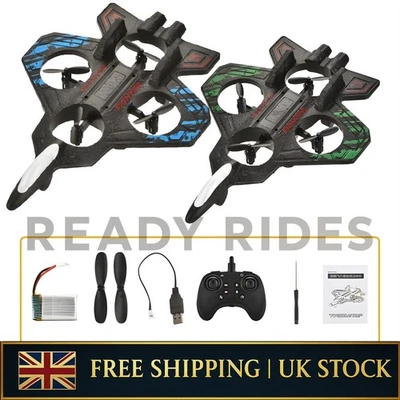 360° Flip RC Plane Toy Drone Remote Control Glider Jet Flying 2.4G LED Light UK - Image 1 of 4