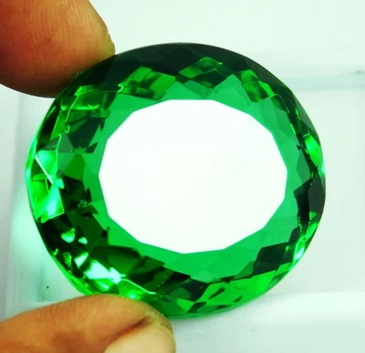 Certified 111.45 Ct Oval Cut Green Topaz Brazilian Natural Loose Gemstone - Image 1 of 4
