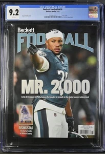 SAQUON BARKLEY RARE Beckett Football Magazine 2k Yards SB Eagles 2025 CGC 9.2 - Picture 1 of 2