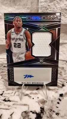 2022 Panini Obsidian Rookie Patch Auto /99 Malakai Branham RPA SA Spurs - Image 1 of 3