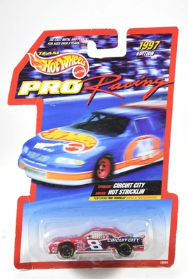 Hut Stricklin #8 Circuit City Thunderbird 1997 Hot Wheels Racing 1/64 #1 Card - Image 1 of 3