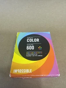 Película a color instantánea imposible para cámara Polaroid 600 marcos redondos de colores paquete de 8 - Imagen 1 de 2