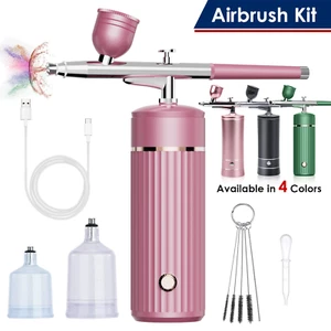 Cordless Airbrush Kit with Compressor Spary Gun For Makeup Nail Tattoo Painting - Picture 1 of 40