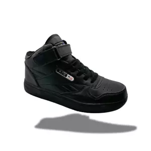 Men's Classic High-Top Athletic Sneakers with Hook and Loop Closure Black - Picture 1 of 4