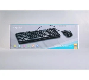 Rapoo N1850 Wired Desktop Mouse and Keyboard - Black - Picture 1 of 4