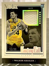 2022-23 Panini Black Walker Kessler RC Casting Call Memorabilia #CCM-WKK