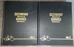 SCHWINN SERVICE MANUAL SET HARDCOVER EDITION VOLUMES 1&2 ~ 1972 bicycle manuals - Picture 1 of 14
