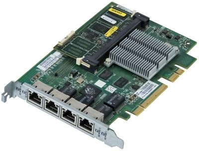 NETZWERK NIC ADAPTER HP 491838-001 NC375i QUAD PORT PCIe x8 + 256MB CACHE - Bild 1 von 2