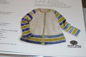 KNit One Crochet Too Knitting Pattern Clarabelle Cardie Cardigan  sz 2-8 - Picture 1 of 1