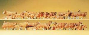 Preiser H0 14409 Miniature Figure Brown Cows And Cattle 1:87 / 30 Pieces - Picture 1 of 1
