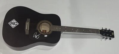 RILEY GREEN SIGNED 38 INCH BLACK ACOUSTIC GUITAR THERE WAS THIS GIRL JSA COA - Image 1 of 2